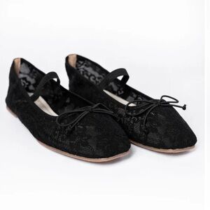 Brand new in box
Black lace ballet flats